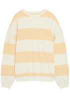 Free People Classic Striped Terry Sweatshirt Orange