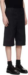 Rier Black Antique Gabardine Shorts