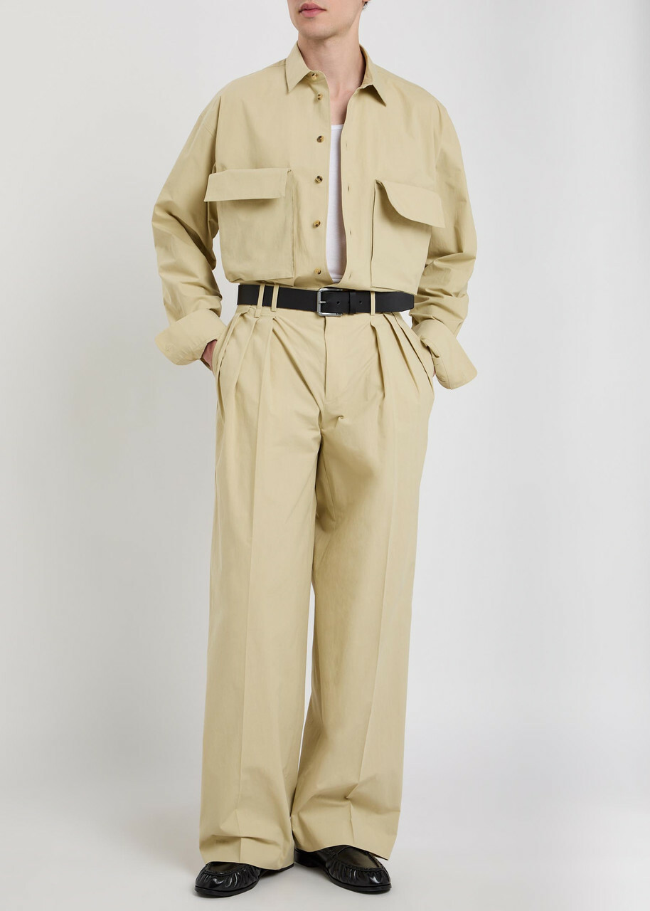 Calvin Klein Cornelius Patch-pockets Cotton Shirt Off White