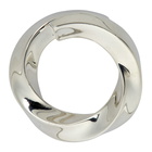 Bottega Veneta Silver Twisted Ring