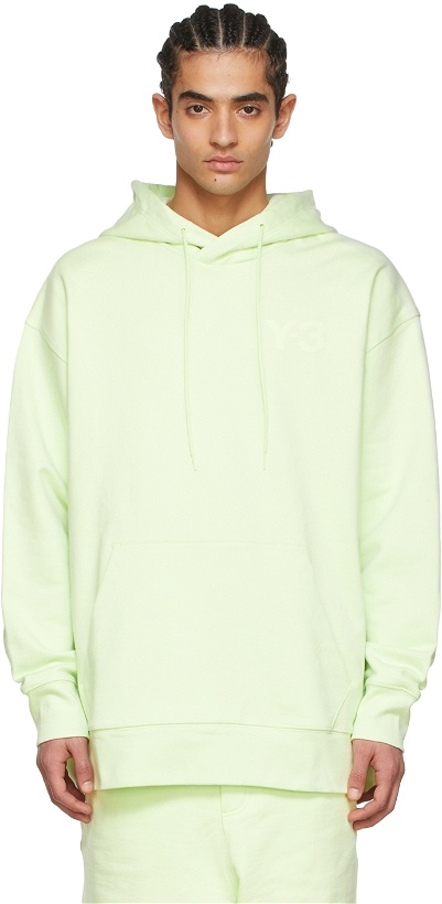 Photo: Y-3 Green Cotton Hoodie