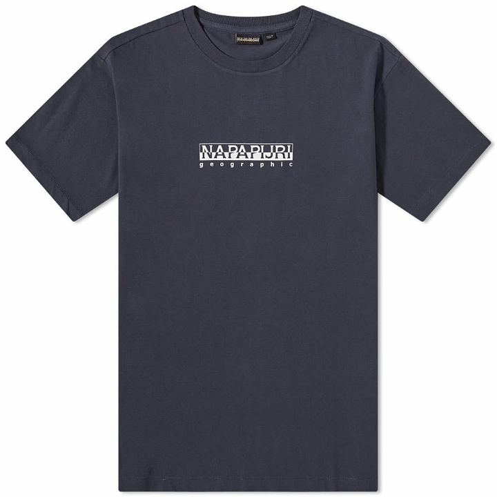 Photo: Napapijri Men's Sox Box T-Shirt in Blue Marine