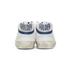 Golden Goose White and Black Wall Mid Star Sneakers