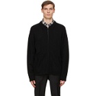 Winnie New York Black Wool Zip-Up Sweater