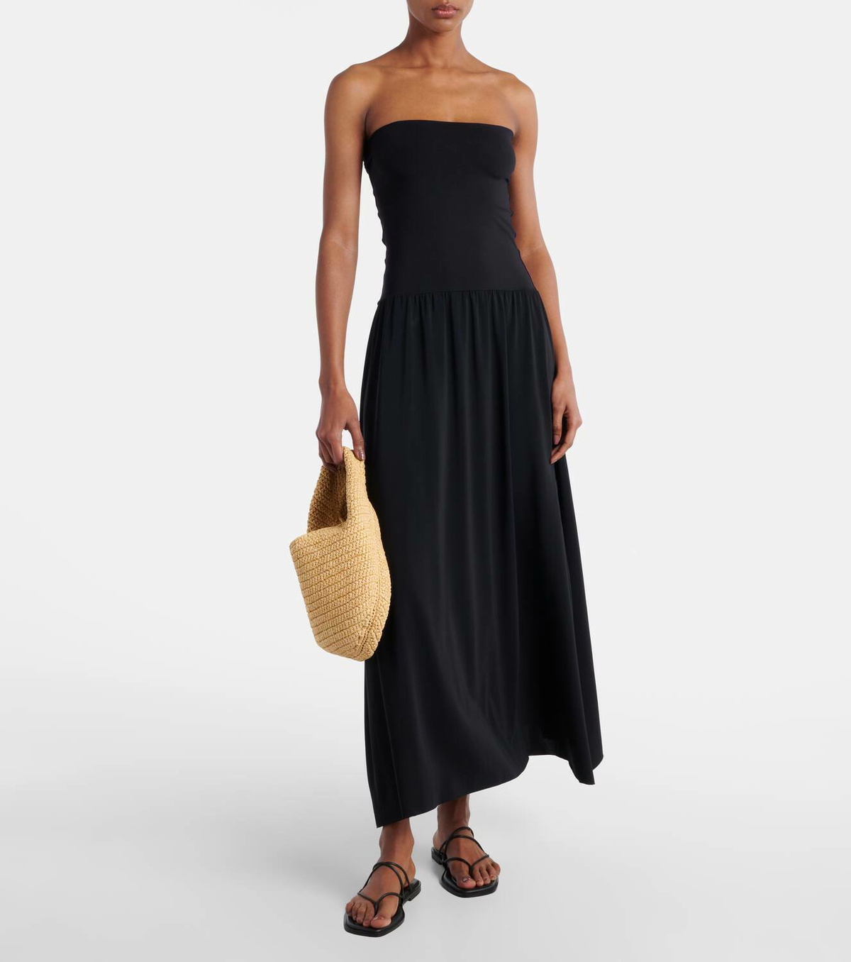 Eres Oda pleated bustier dress