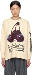 Jil Sander Beige Printed Sweater