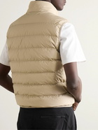 Moncler - Contrin Slim-Fit Logo-Appliquéd Quilted Shell Down Gilet - Neutrals