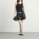 MM6 Maison Margiela Women's Leather Boxer Shorts in Black