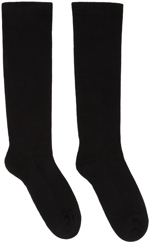 Photo: Rick Owens Black Cotton Mid-Calf Socks