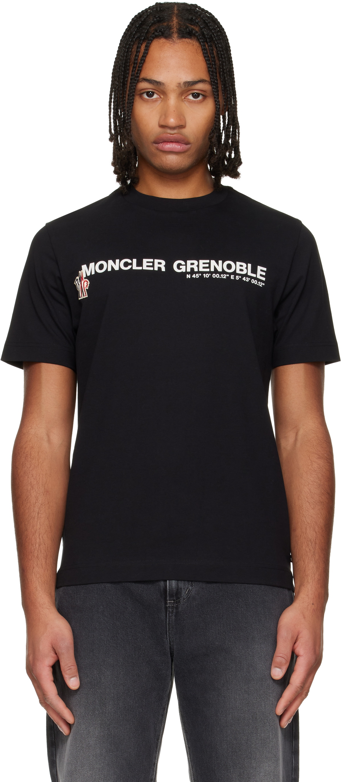 Moncler Grenoble Black Logo Cotton T-shirt