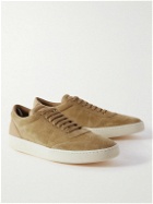 Officine Creative - Kombo Leather-Trimmed Suede Sneakers - Brown