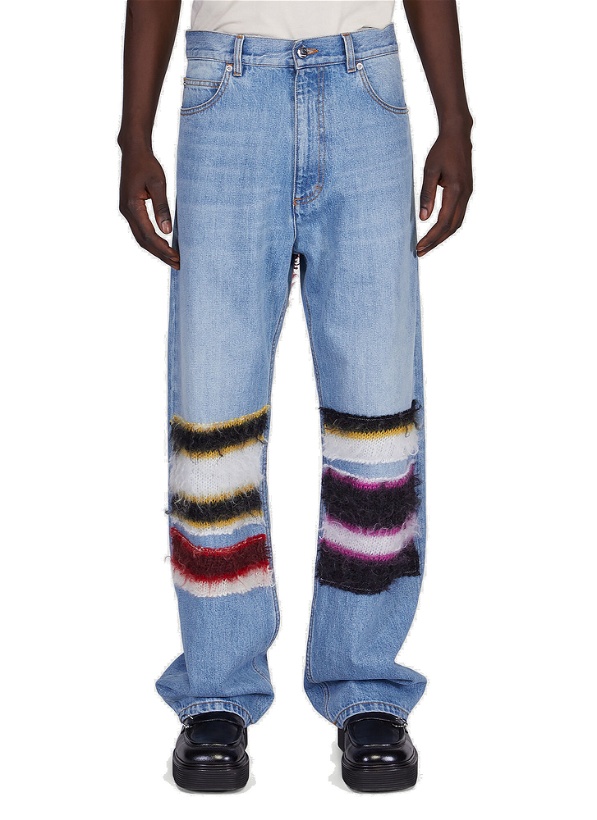 Photo: Fuzzy Panel Jeans in Light Blue