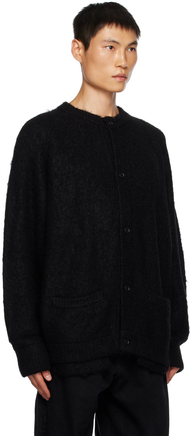 stein Black Dropped Shoulders Cardigan