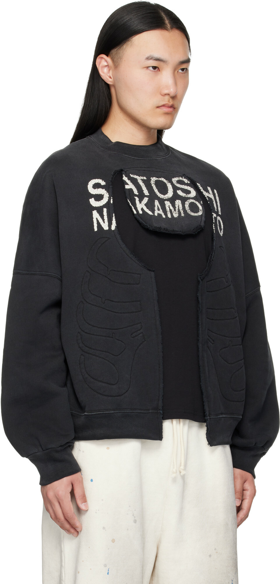 Satoshi Nakamoto Black Bone Crewneck Sweatshirt