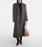 The Attico La Scoop Medium suede shoulder bag