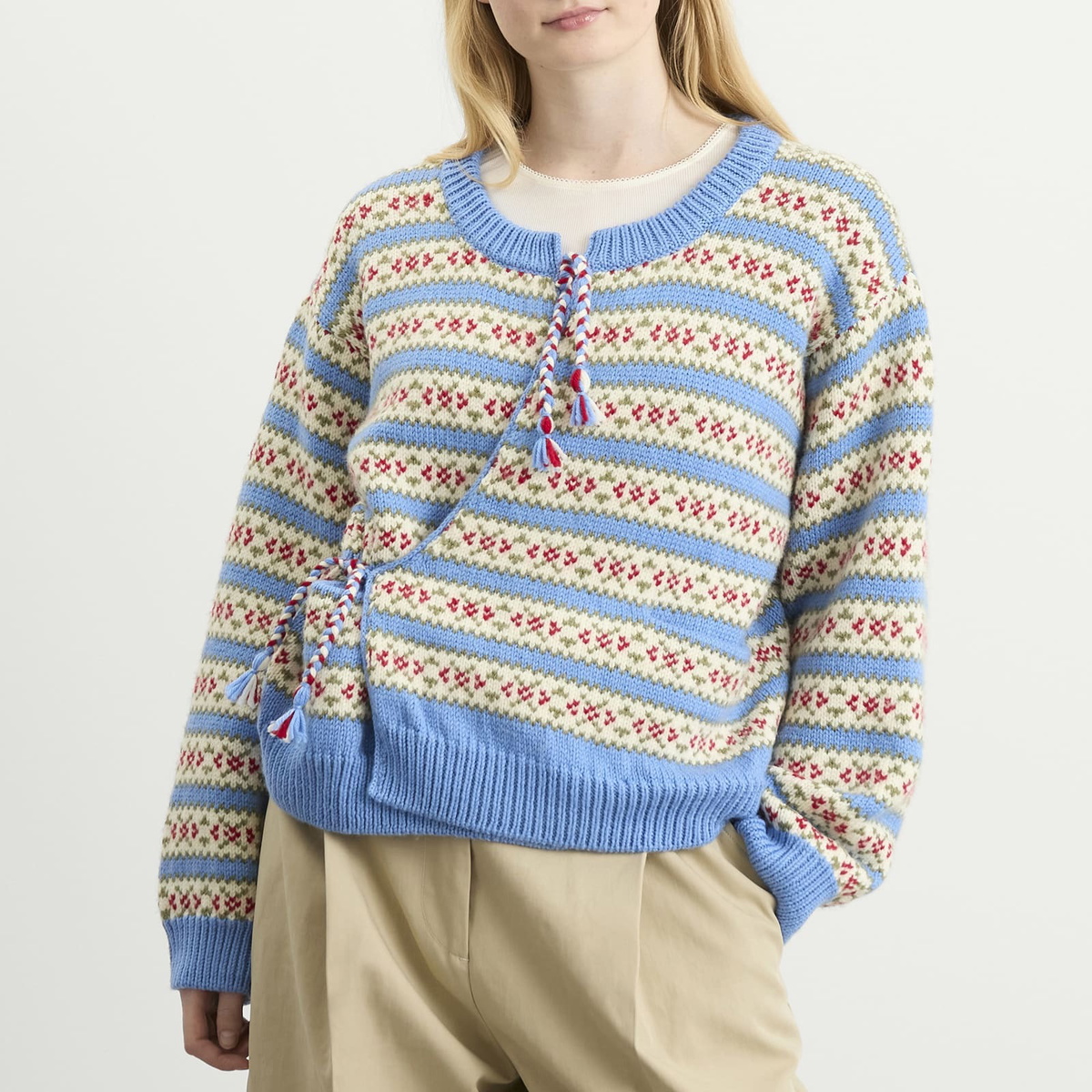 Bode Women's Wedgewood Wool Cardigan in Multi