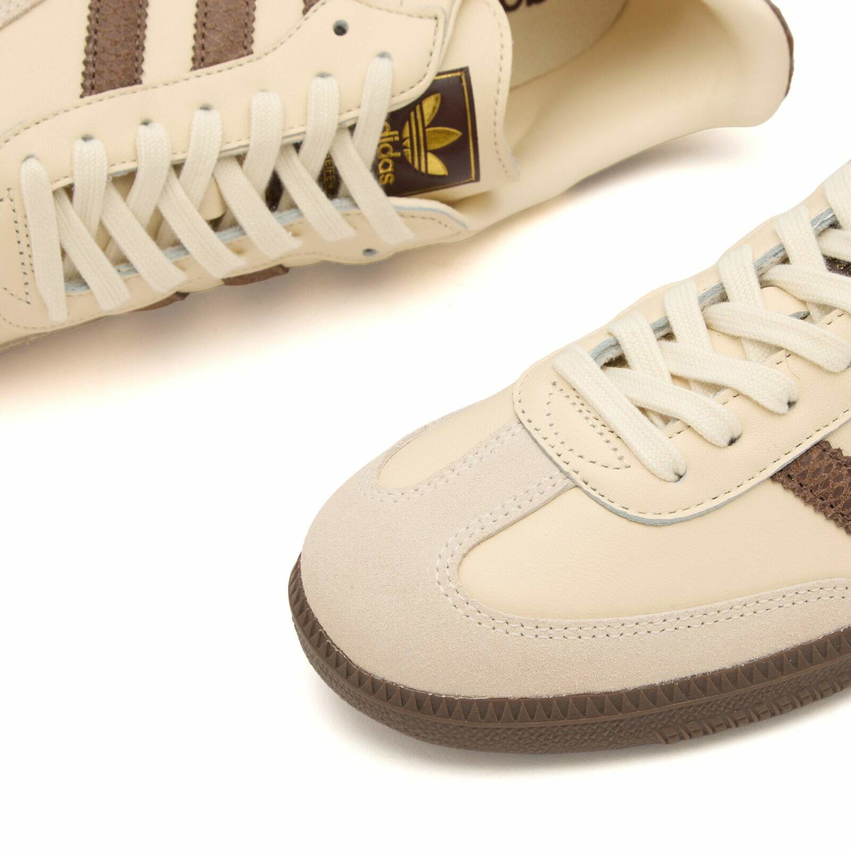 Adidas Women's Samba OG Sneakers in Cream White/Earth Strata/Maroon