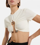 Christopher Esber - Embellished cutout cropped top