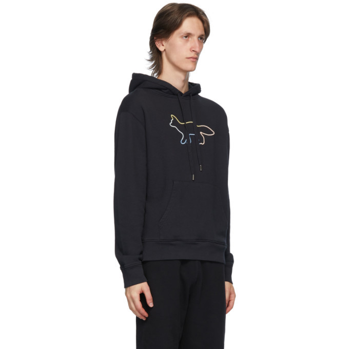 Maison kitsune 2025 rainbow fox hoodie