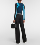 Loewe Logo-jacquard wool wide-leg pants
