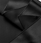 TOM FORD - Logo-Embroidered Silk-Satin Scarf - Black