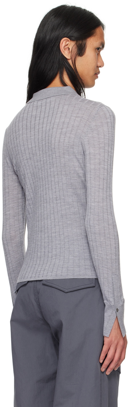 Dion Lee Gray Button Polo