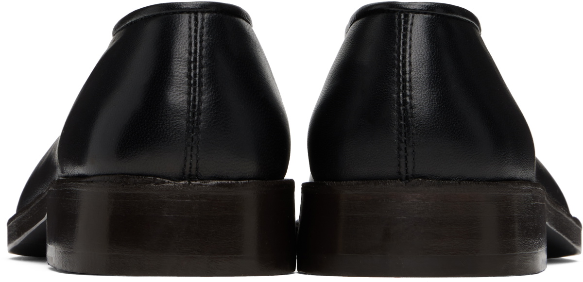 LEMAIRE Black Flat Piped Slippers