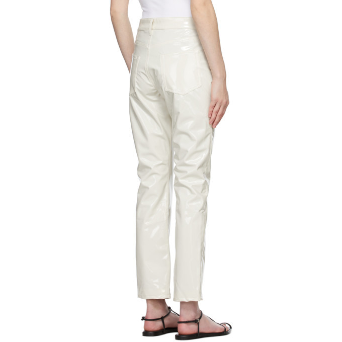 Simon Miller White Patent Vegan Leather Trousers Simon Miller