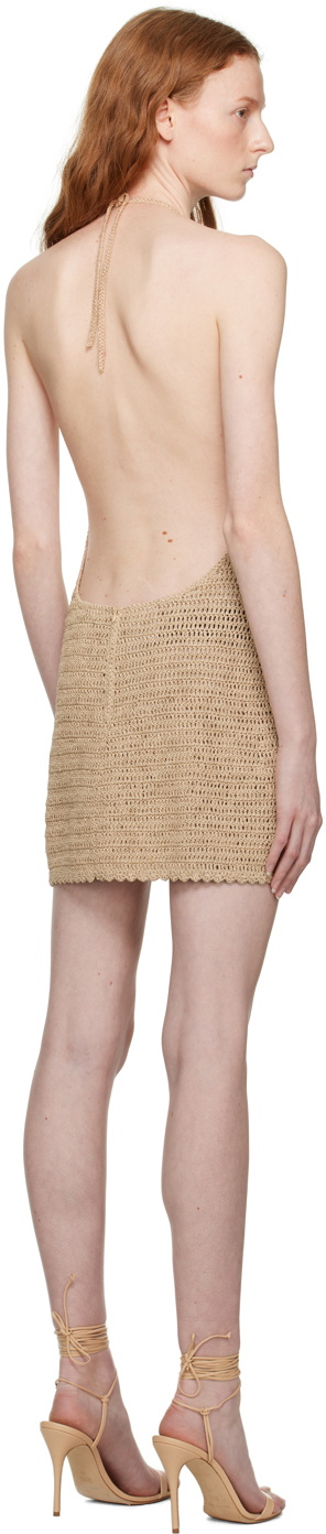 Magda Butrym Beige Halter Minidress