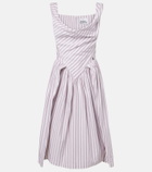 Vivienne Westwood Sunday striped cotton midi dress