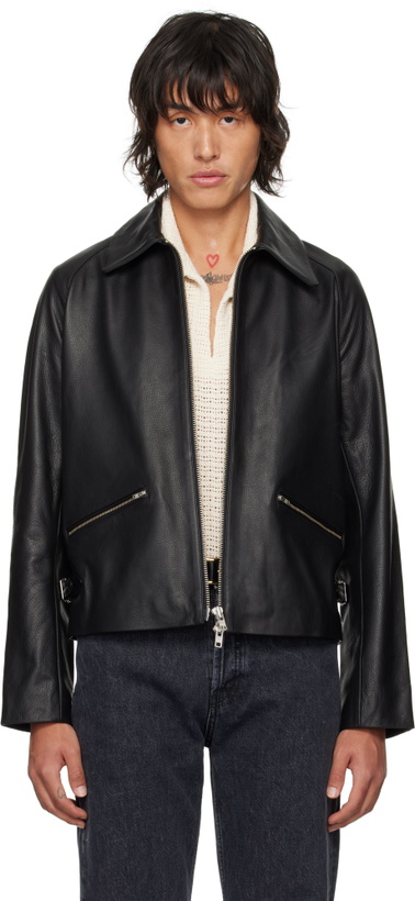 Photo: Sunflower Black Triumph Leather Jacket