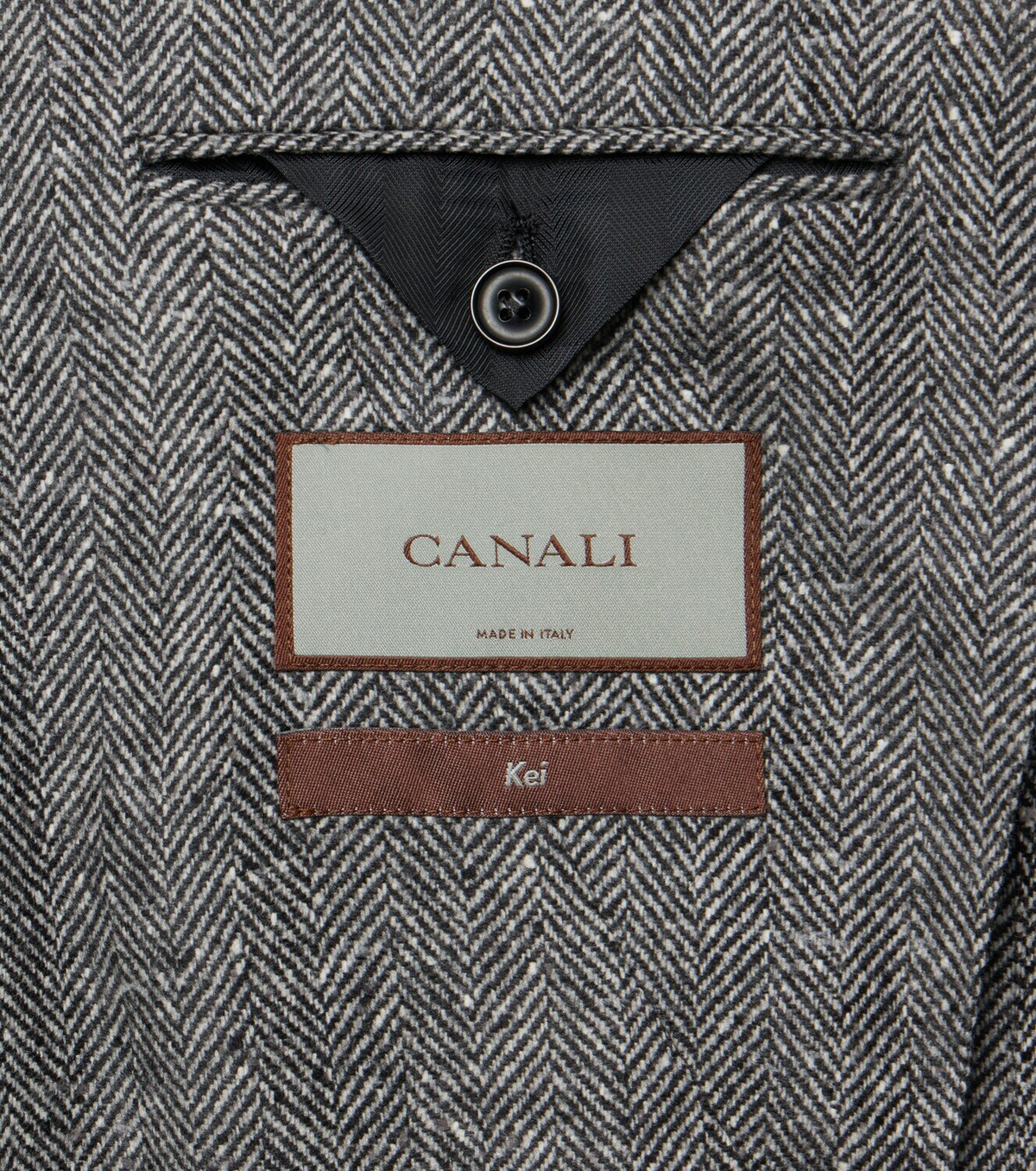 Canali Herringbone wool and cashmere blazer