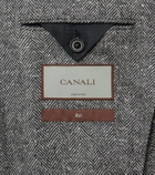 Canali Herringbone wool and cashmere blazer