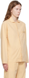 Tekla Beige Button Pyjama Shirt