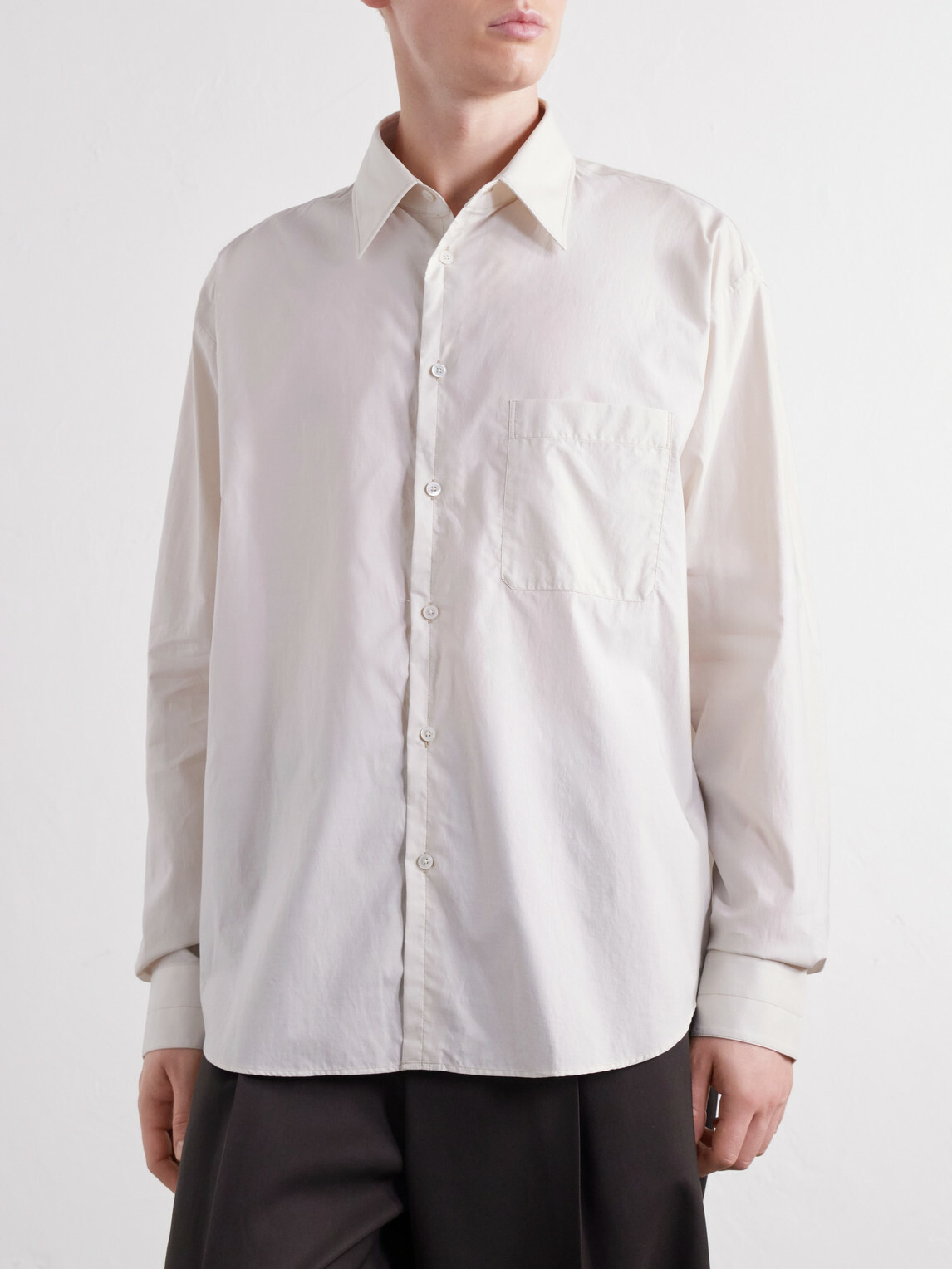 LEMAIRE - Cotton and Silk-Blend Shirt - Neutrals