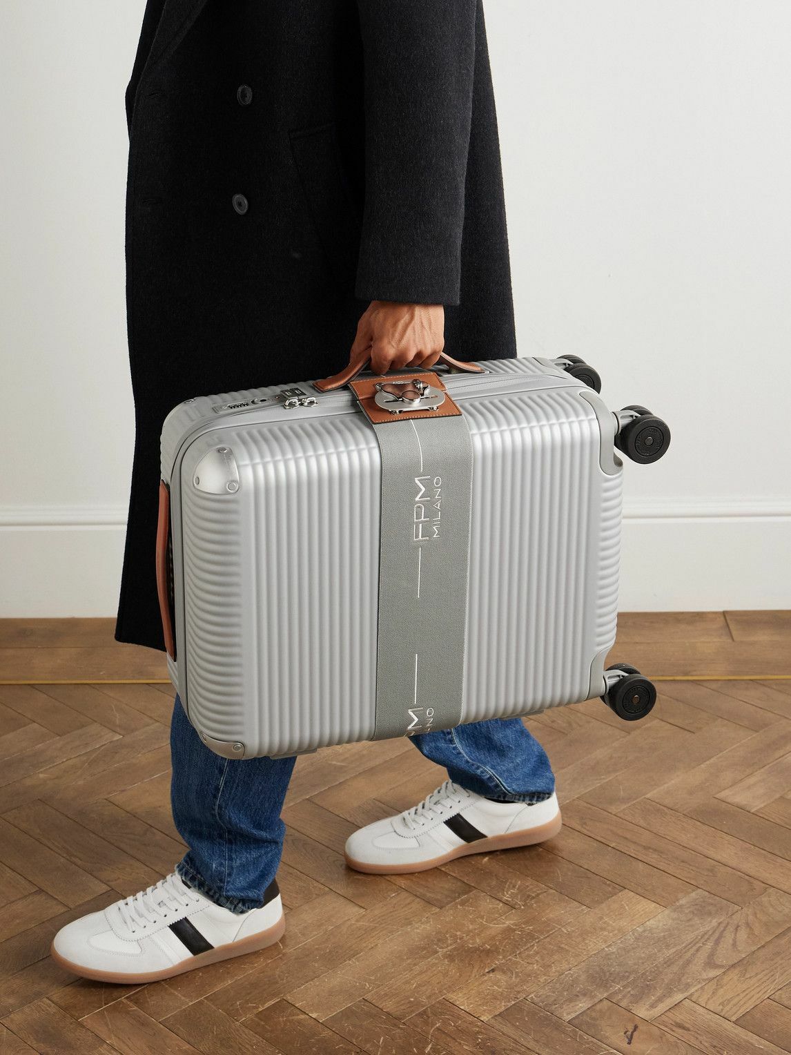FPM Milano - Bank Zip Deluxe M 55cm Leather-Trimmed Polycarbonate Spinner Carry-On Suitcase