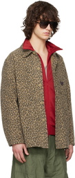 NEEDLES Beige Leopard Coverall Jacket