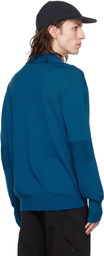 Goldwin 0 Blue Engineered Layer Sweater