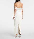 Alessandra Rich Organza-trimmed cady bustier gown