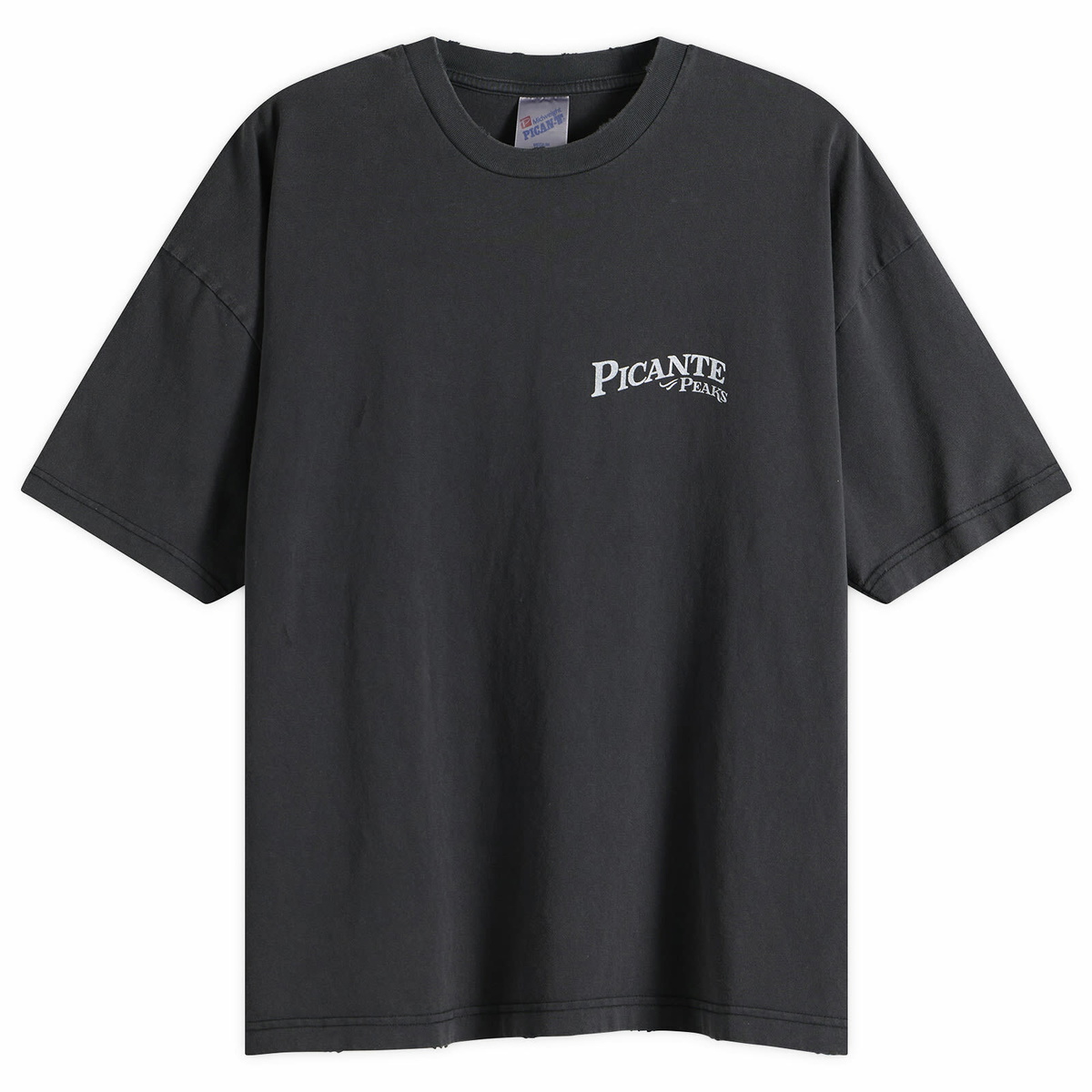 Picante Men's Peaks Patch T-Shirt in Vintage Black