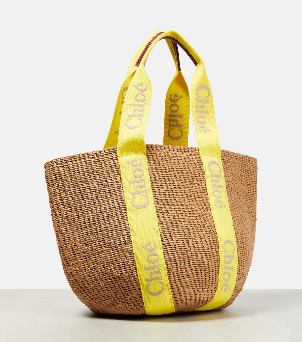 【Chloe】×ミフコ ウッディ ラージラフィアトート Chloe - x Mifuko Woody Large raffia tote Chloe