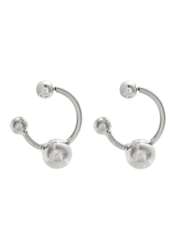 Photo: Jean Paul Gaultier The Piercing Hoop Earrings - Silver - One Size