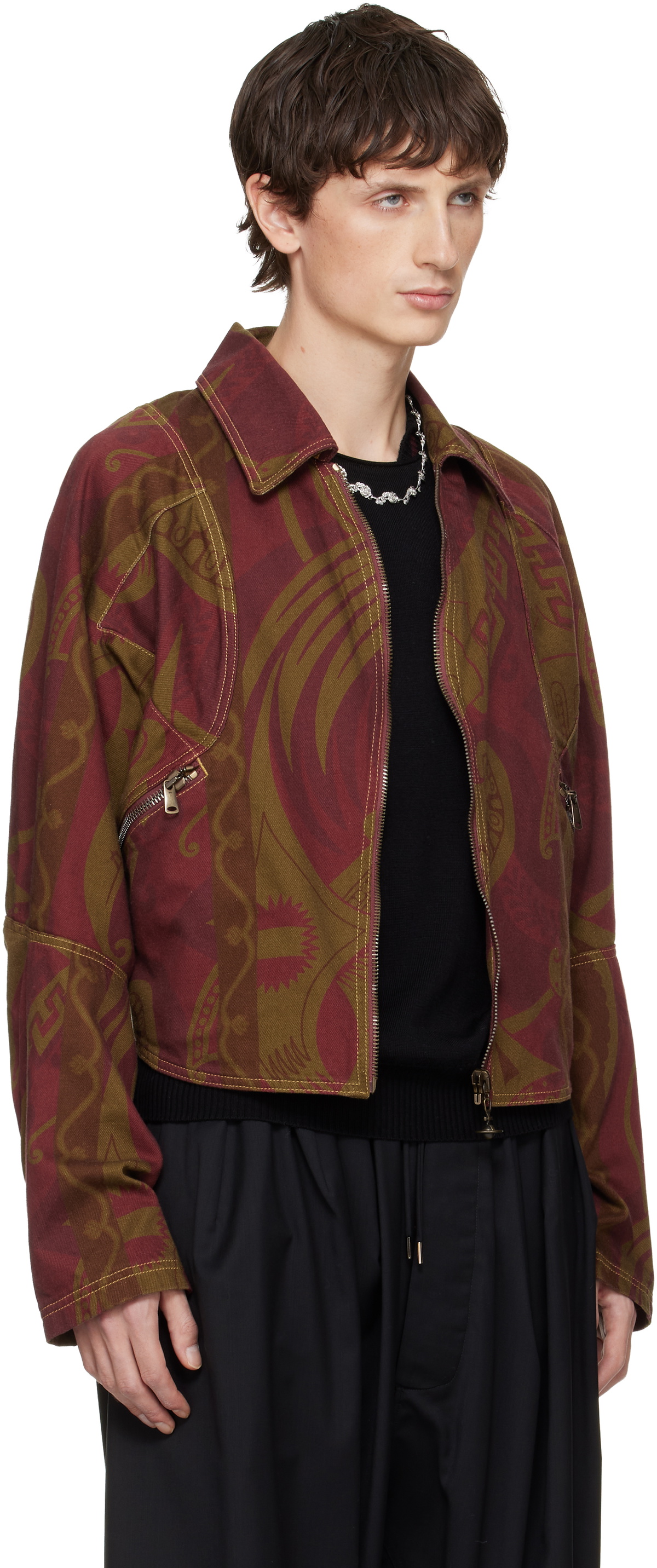 Vivienne Westwood Brown & Red Pourpoint Denim Jacket