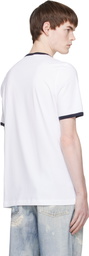 Marni White Cotton Contrast Trims T-shirt