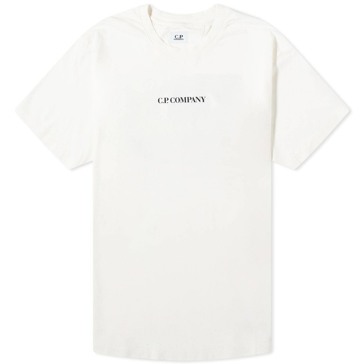 Photo: C.P. Company Men's Logo Detail T-Shirt in Gauze White