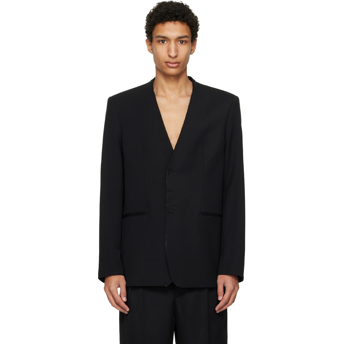 MM6 Maison Margiela Black Wool Blazer