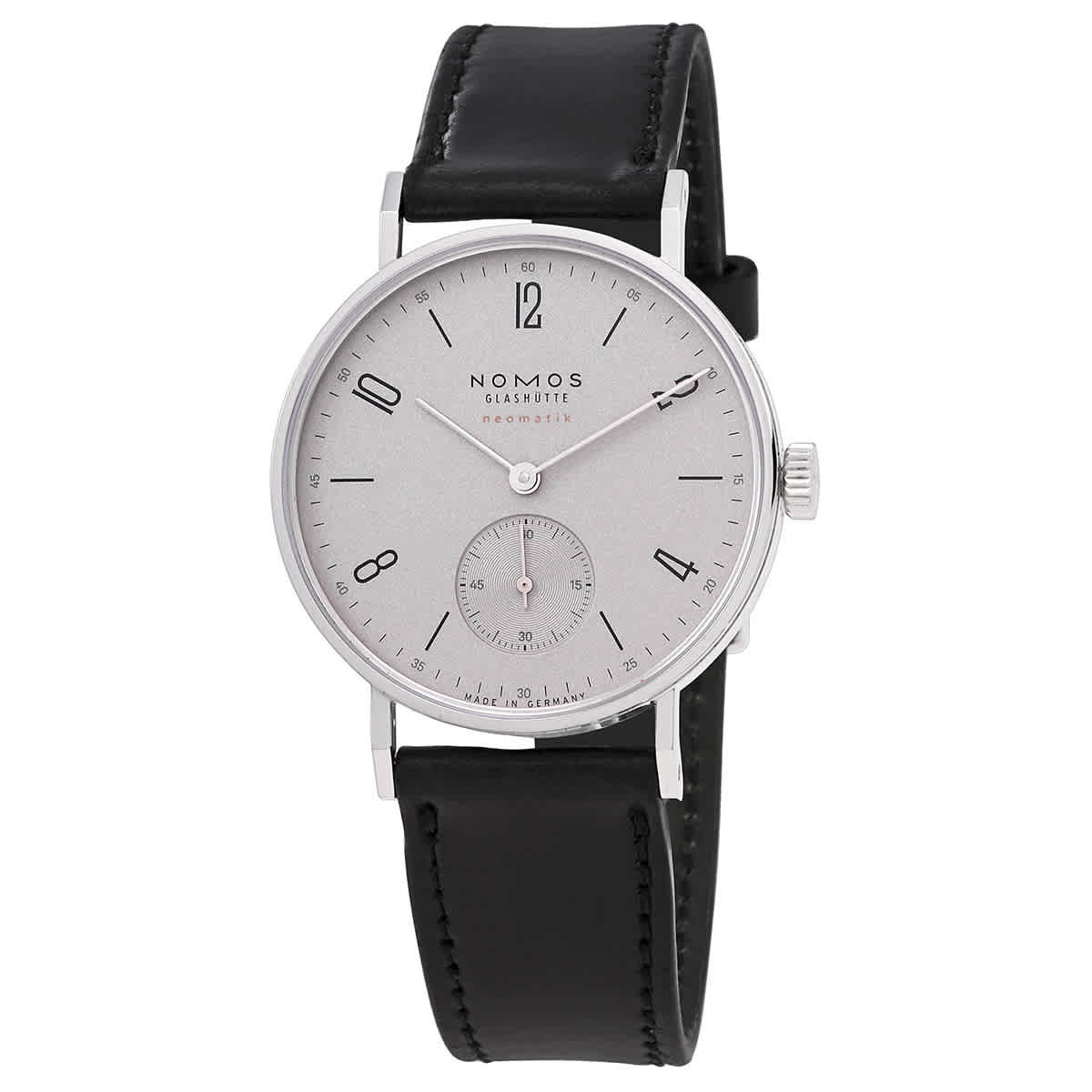Nomos Tangente Neomatik Automatic Galvanized Dial Black Leather Watch 189