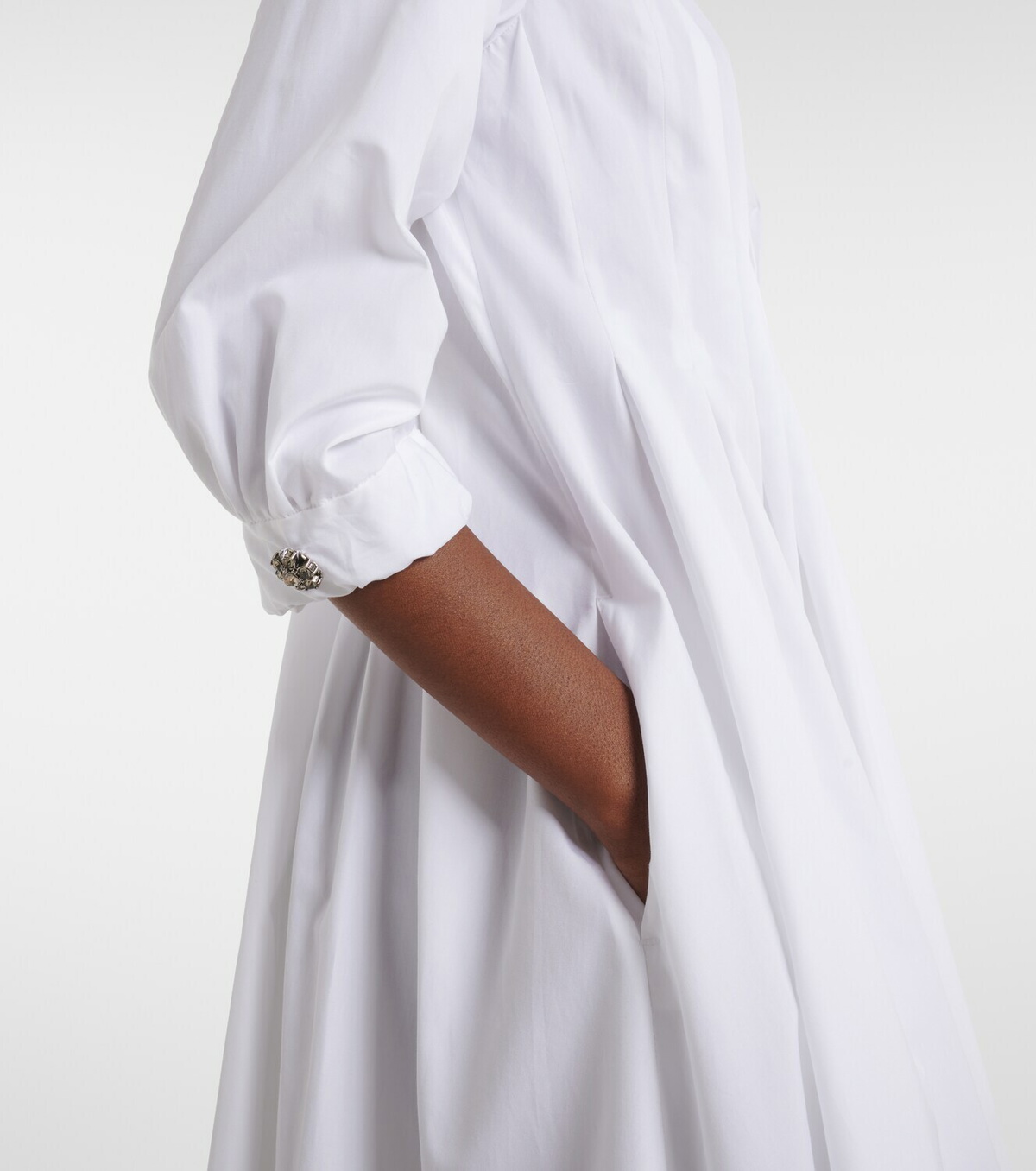 'S Max Mara Pleated cotton poplin shirt dress