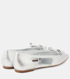 Ferragamo Terea cutout metallic leather ballet flats