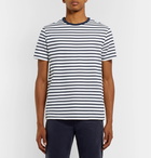 Mr P. - Striped Cotton-Jersey T-Shirt - Men - Navy